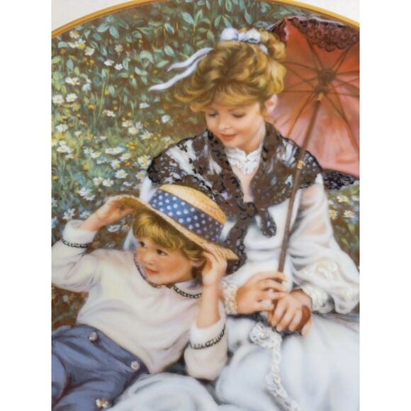 Vintage Reco 1988 "A Time Together" by Sandra Kuck Collectible Plate 9" #1947TT - Picture 4 of 9